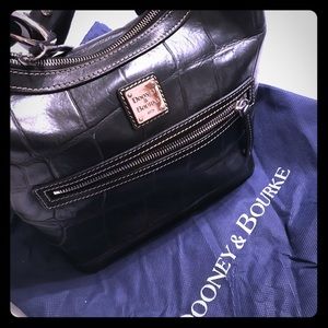 Dooney and Burke Black Crocodile Pattern Bag